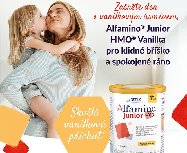 Alfamino product and Woman with a baby