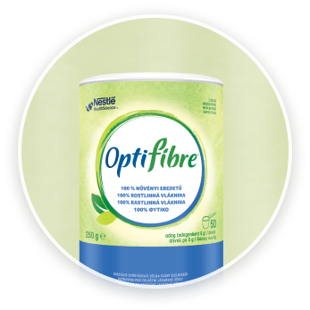 Obal produktu Optifibre s rastlinnou vlákninou.