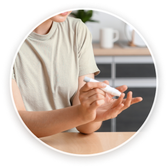 Osoba krája zeleninu na kuchynskej linke.